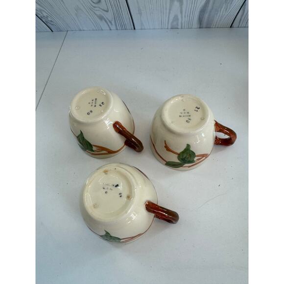 Vintage FRANCISCAN APPLE  Demi Cups and Saucers Lot Of 6 Vintage - Picture 5 of 12